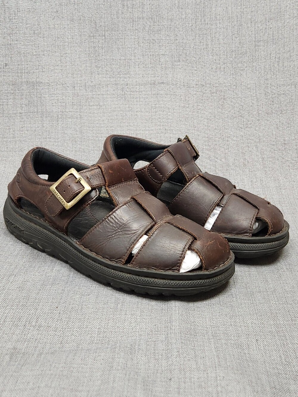 Skechers Fisherman Style Brown Leather Sandals. 10